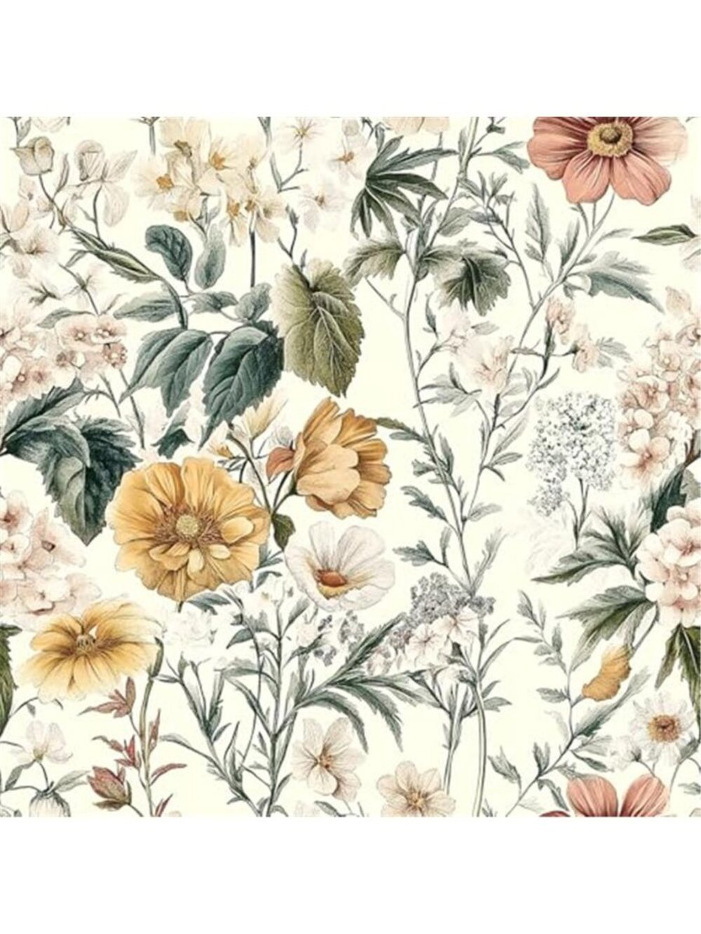 Floral Peel And Stick Wallpaper Vintage Vinyl Contact Paper Waterproof 16x118